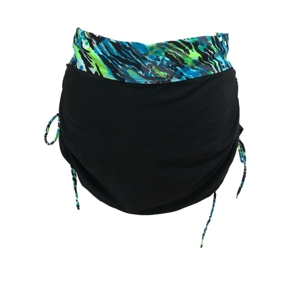 SKIRTED swimsuit bottom with adjustable side ruching. Size XL - Picture 1 of 8